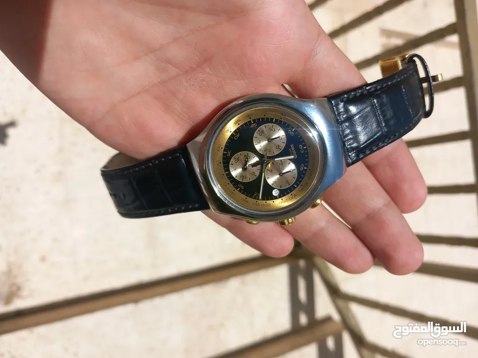 Swatch Irony Gold and Black  بسعر مميز جدا شبه وكالة