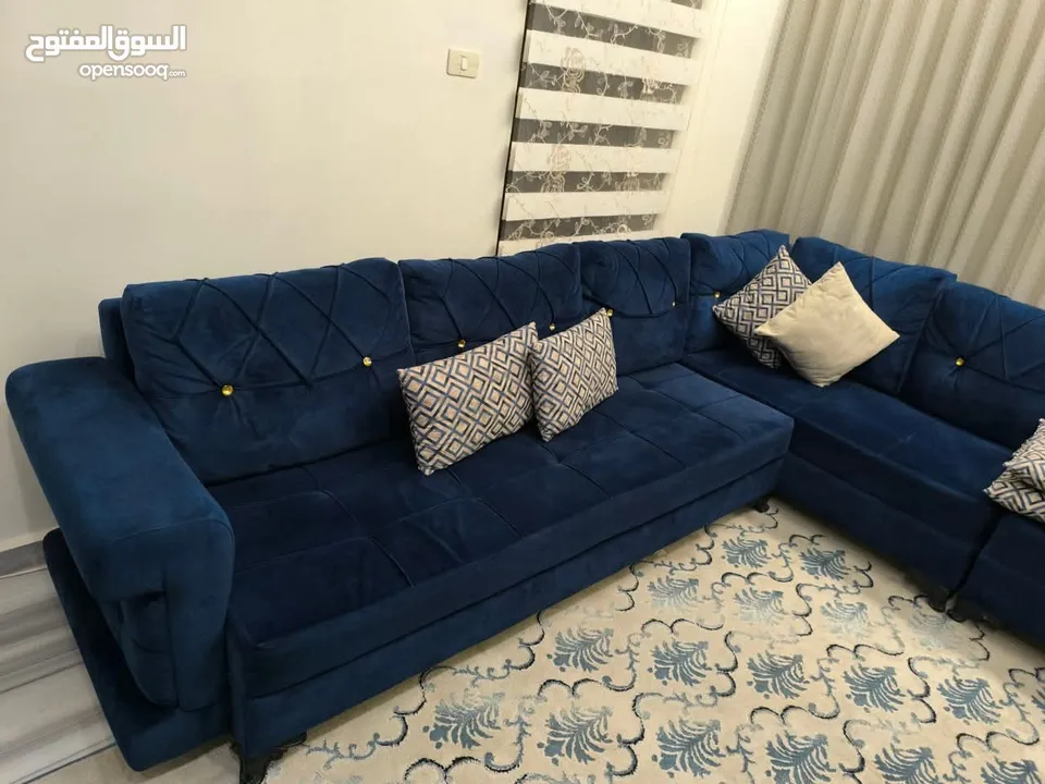 طقم كنب كورنر 10 مقاعد مستعمل بحالة ممتازة للبيع