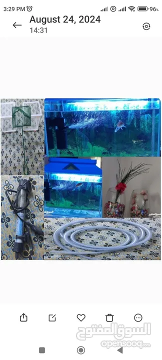 aquarium with accessories good condition