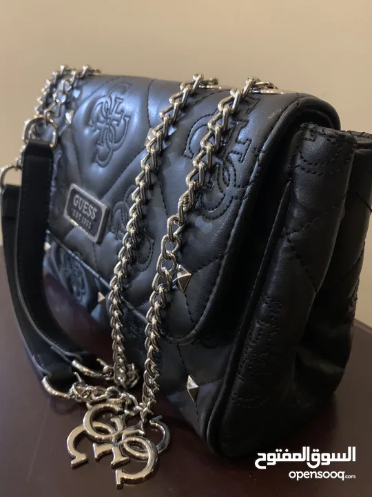 Guess bag Black leather flap