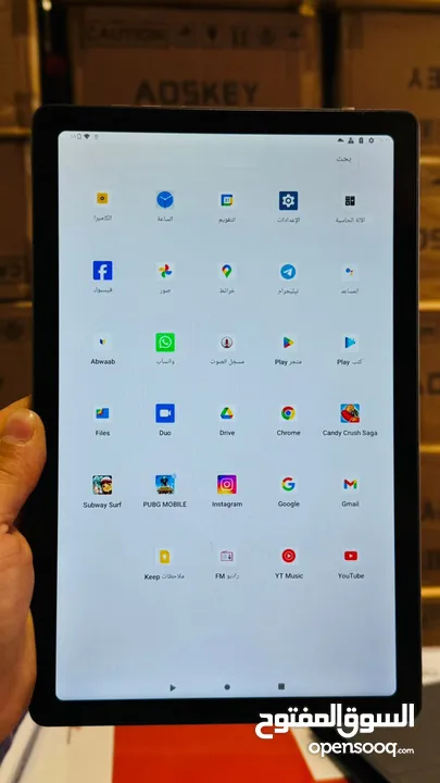 عراض خاص تاب حجم 10 انج جديد + قلم لمس + سماعة بلوتوث +  حافظه ام الكيبورد + لسق ضد الكسر