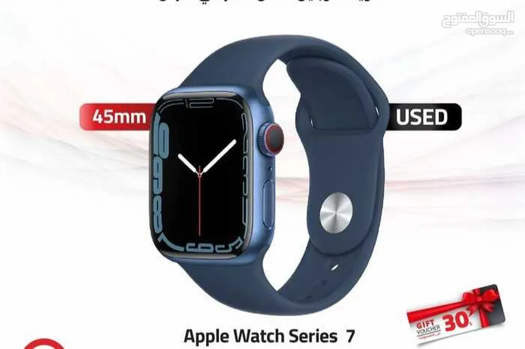 APPLE WATCH SERIES 7 ( 45M ) USED /// ساعة ابل الجيل السابع مستعمل مقاس 45 ملي وكاله