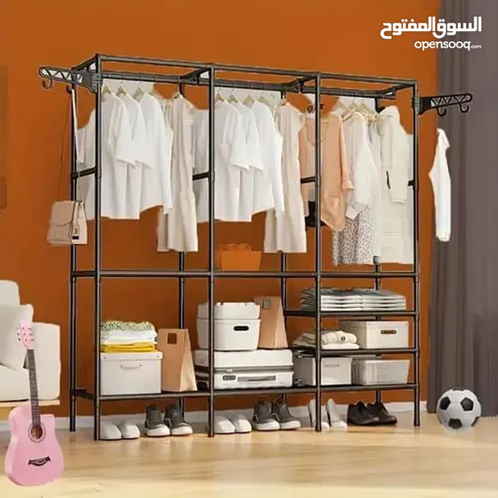 لمحبي التميز والأناقة وفرنالكم ستاند الملابس المعدني متعدد الوظائف