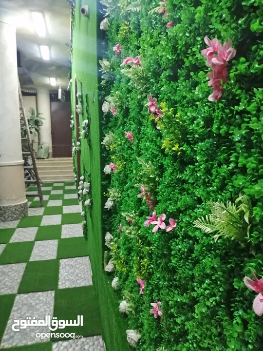 عشب جداري & عشب صناعي & نجيل صناعي & grass wall & wall grass & green wall