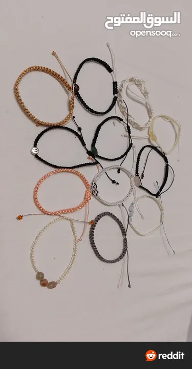 اساور خيوط شغل يدوي handmade ديزاينات مختلفة وحسب الطلب bracelets