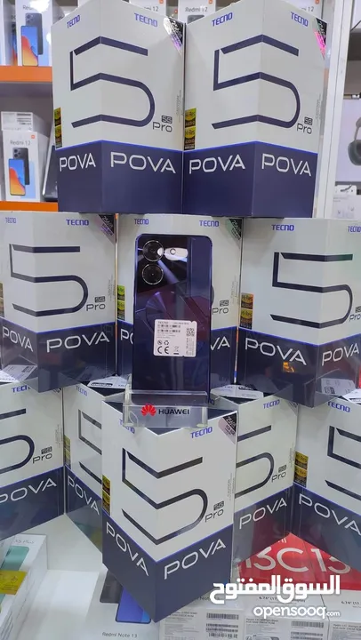 مشغل اخو الجديد pova 5 pro 5G رام 16 جيجا 128 أغراضه والكرتونة الاصليه متوفر توصيل