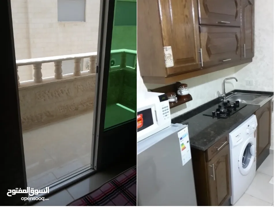 ستوديو فاخر غرفة وصالة مع بلكونة مقابل البوابة الشمالية - الجامعة الاردنية. الجبيهة