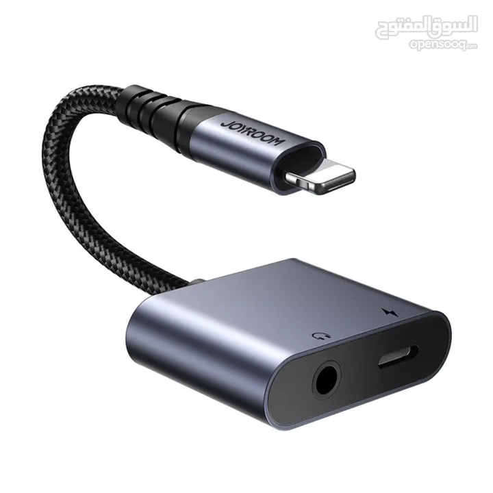Joyroom SY-L01 محول DAC من Lightning إلى Lightning / 3.5 مم mini jack 2 في 1 - أسود