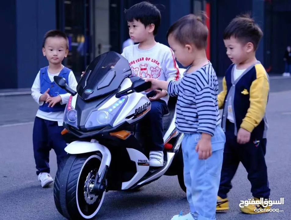 دراجة شرطة كهربائية للأطفال من 2 إلى 10 سنوات