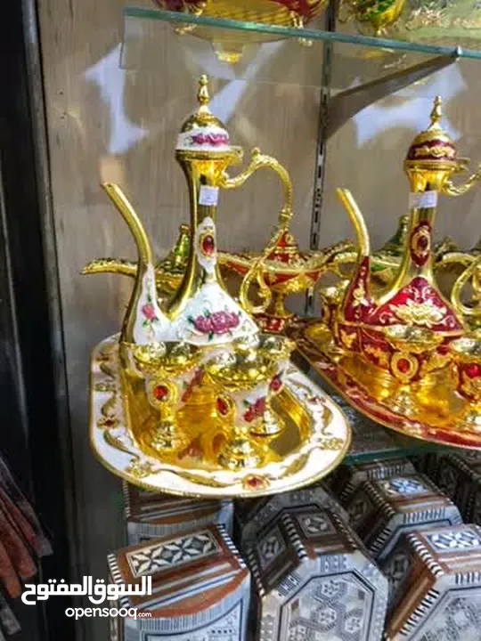 طقم زمزميات نحاس مينا