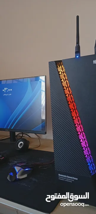 جهاز جيمنج ممتاز نضيف ومضمون مع جميع قطعو وأغراضو المواصفات بلوصف
