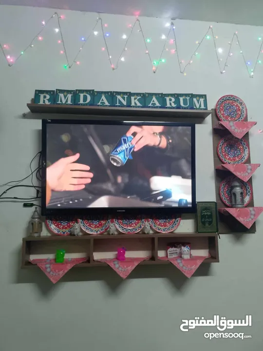 رف شاشة التلفزيون خشب لامنيت مميز