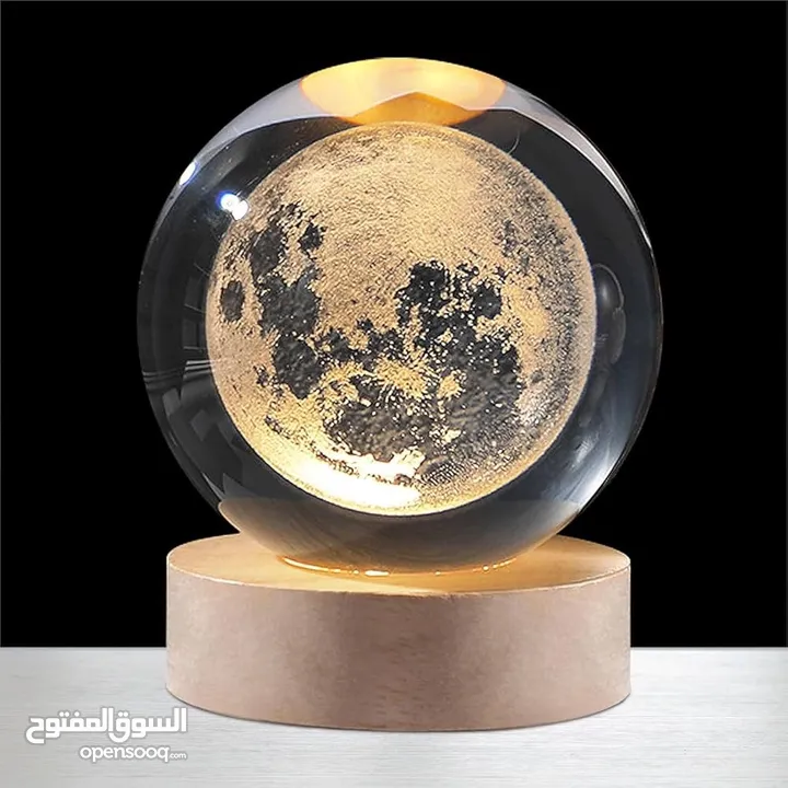 كرة زجاجية مضيئة .. هدية فاخرة ومميزة 3D  متوفرة باكثر من 15 تصميم مختلف
