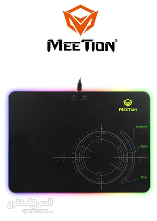 MEETION MT-P010 ماوس باد مضيئة جيمنج