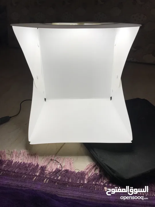 صندوق إضاءة للتصوير الاحترافي LED قياس 30x30 ثلاث درجات إضاءة portable light box photography