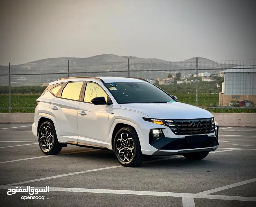 هونداي توسان  N-LINE  فل بدون فتحة  2x4 ///240Hp بنزين + كهرباء  2022/ ( Haybrid) 1600cc