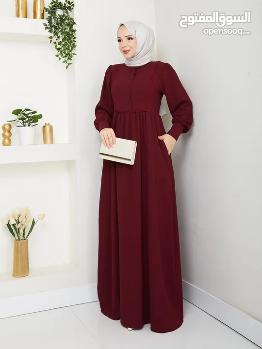 فستان تركي كريب ماركة anila moda