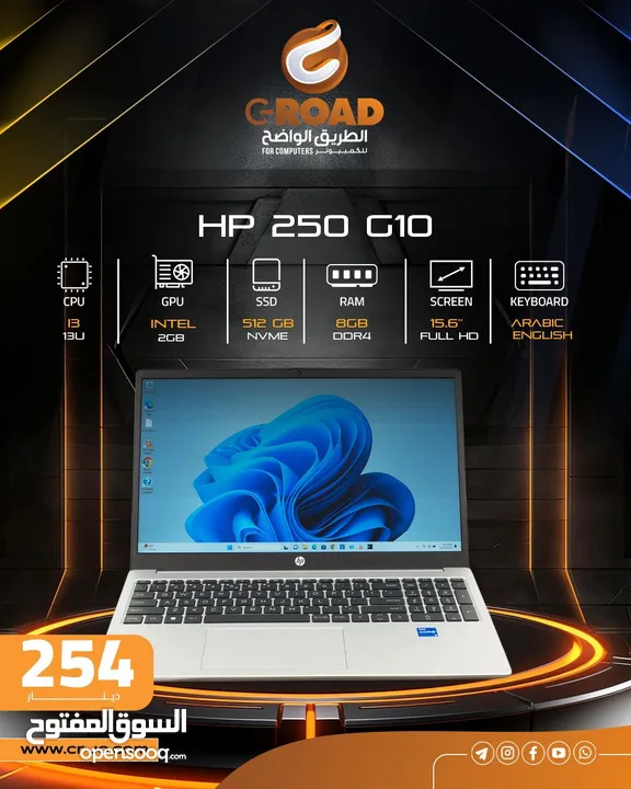 لابتوب ديل اي ثري جيل الثاني عشر  جديد بالكرتونة مكفول سنة  Dell Vostro 3520 Core i3-1215U - 8GB DDR