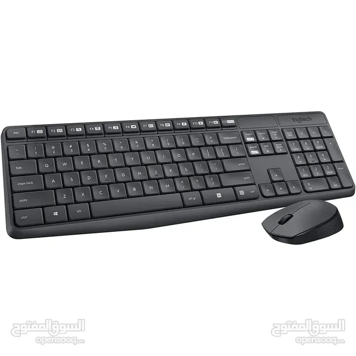 ماوس + كيبورد وايرليس لاسلكي مكتبي معرب من شركة لوجيتيك أصلي LOGITECH MK235 WIRELESS DESKTOP KIT