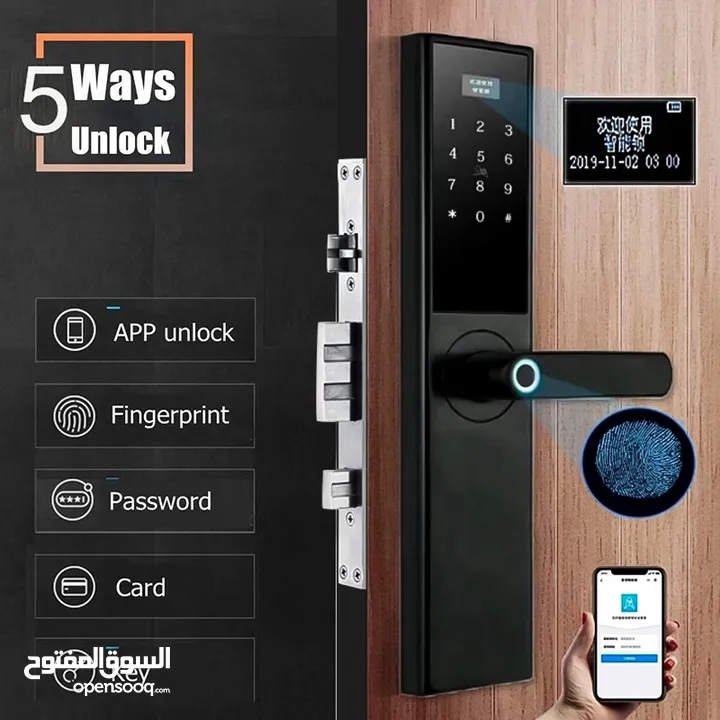 smart lock door - نظام قفل الباب الذكي للابواب مع الانظمة العبقرية للشركات والمكاتب والبنوك والمنازل