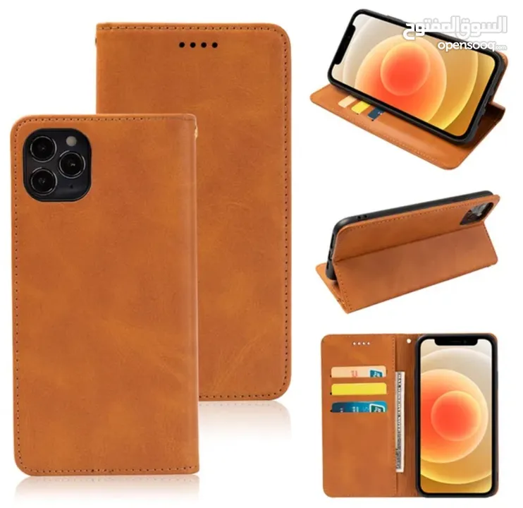 iPhone Pure Leather Case Shockproof Wallet Book Cover for all iPhones X XR 11 12 13 14 15 Pro Max
