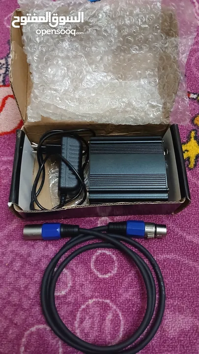 ادوات تسجيل مايك كوندينسر m800 مع كرت صوت v8 بحال  الوكاله استعمال قليل مع فانتوم بور جديد