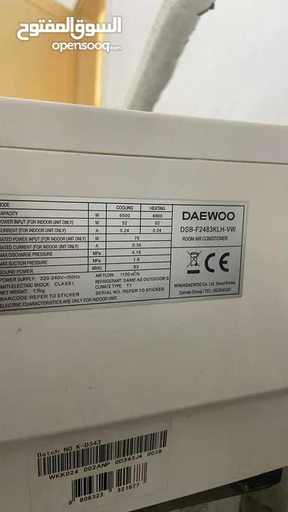 مكيف DAEWOO فل انفيرتر المكيف نضيف جدا جدا استخدام خفيف جدا الكيف رائع بار حامي موف