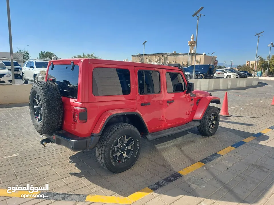 DHS 76500/= Jeep Wrangler 4X4 - Unlimited Rubicon 2018 Red 3.6L Auto مسرفس بالكامل