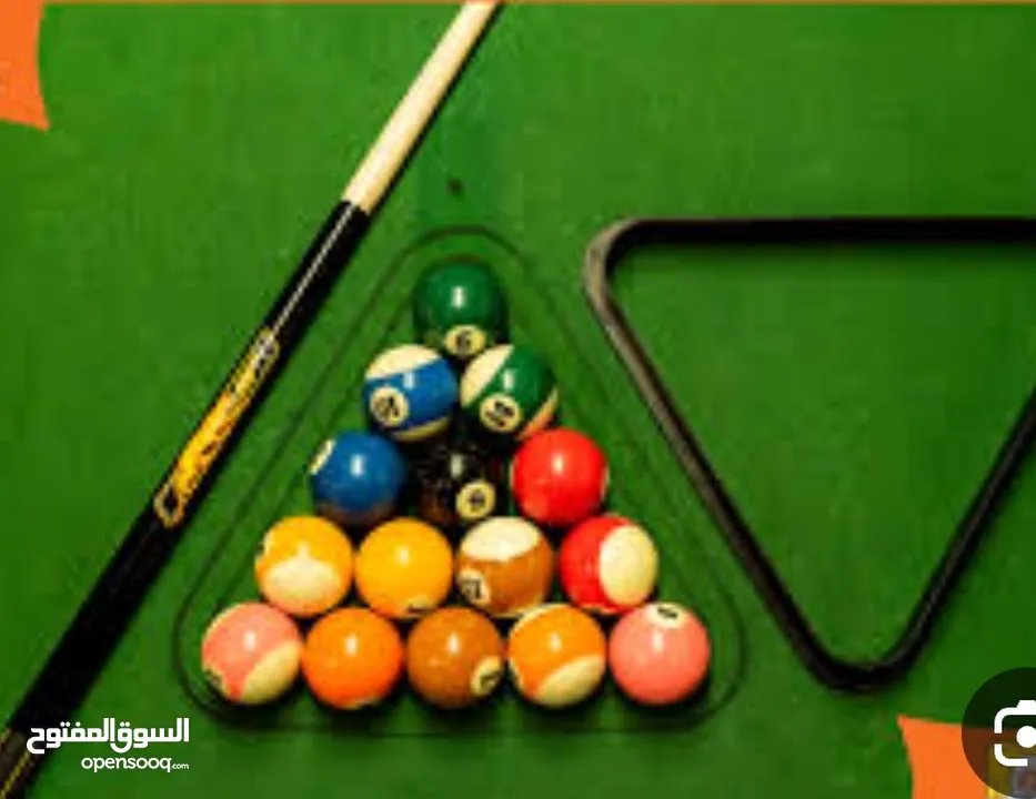 طقم طابات بلياردو ومتوفر قطع غيار واستيكات ومثلث. متوفر خدمة التوصيل لجميع المحافظات