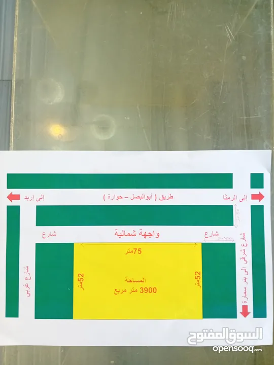 أرض للبيع في منطقة الفلل الغربية للرمثا (كوشان مستقل)