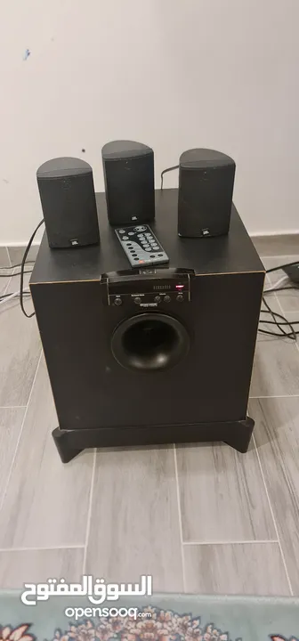 JBL subwoofer with 3 speakers