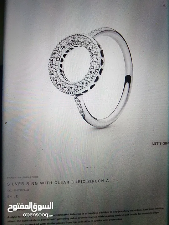 Pandora Signature Silver ring  with clear cubic zirconia Pandora Signature Pandora Signature