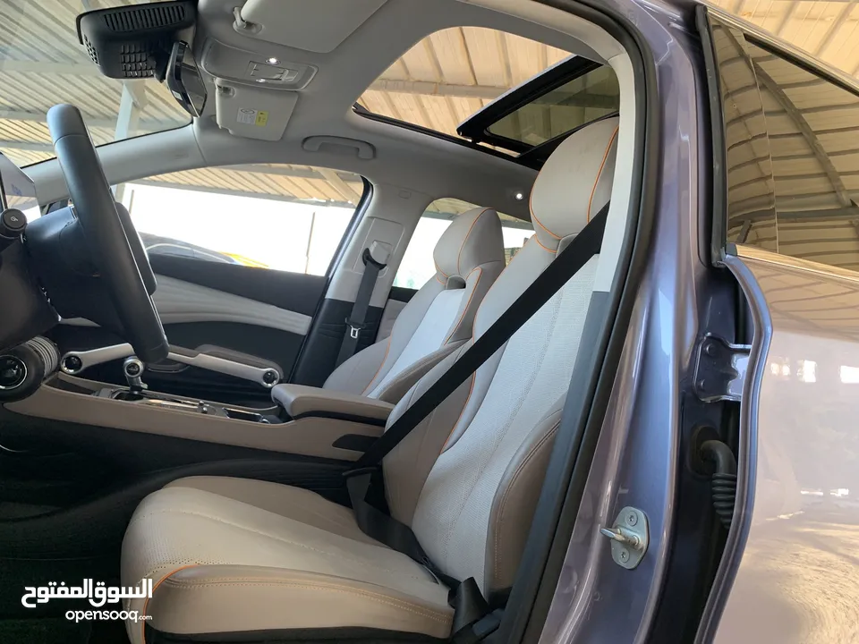 BYD Yuan plus 2023 بي واي ديه ايوان بلص صنف شامبيون فل الفل اوتبارك وباب خلفي كهرباء كراسي حامي بارد