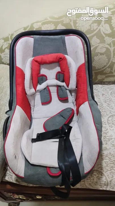 used car seat and stroller