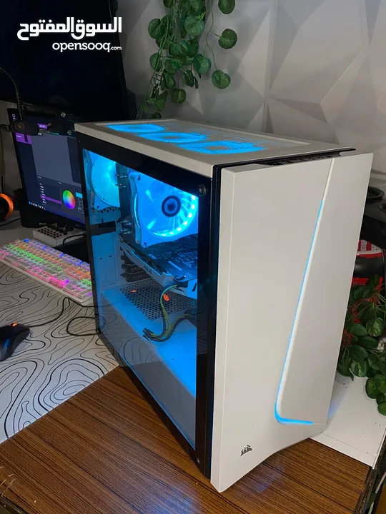كمبيوتر ألعاب مكتبي – i5 / كرت GTX1060 6GB / رام 16GB / تخزين SSD+HDD / كيس CORSAIR RGB