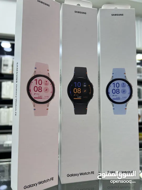 Samsung Watch FE (2024) ساعة سامسونج واتش قياس 40مم متوفرة باللون الاسود و الزهري و الازرق جديدة