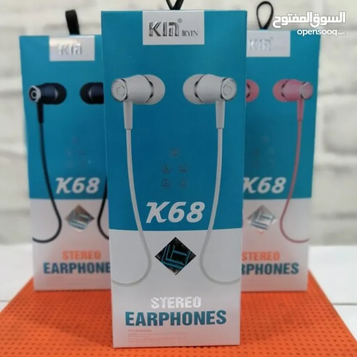 KIN-K68 Stereo Earphone HD Voice For Mobiles & Tablets & Laptops & PC
