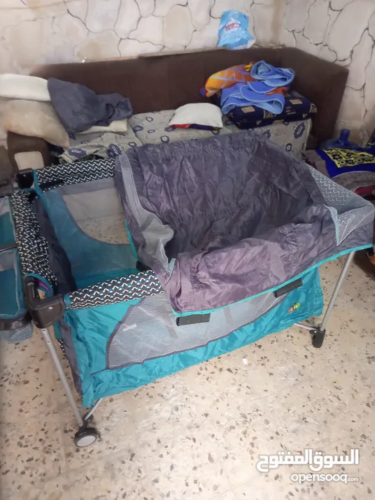 سرير اطفال متحرك داخلي وخرجي شغل رحل سفر جديد وكاله غير مستعمل