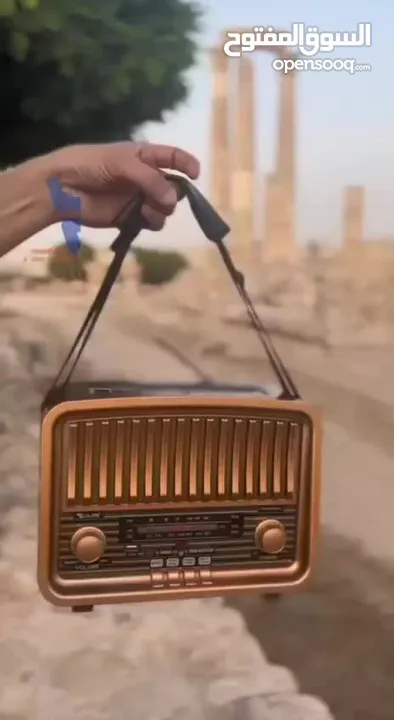 راديو الزمن الجميل انتيكا أكبر حجم   ومكبر صوت طاقة شمسية وبور بانك يدعم بلوتوث وفلاشة ومميوري كارت