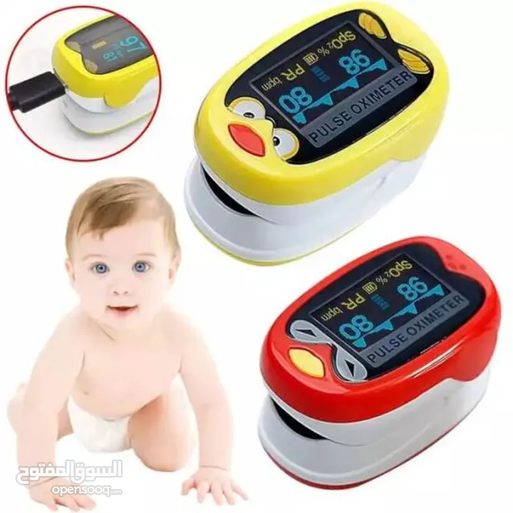 جهاز قياس نسبة الاكسجين في الدم للاطفال Oximeter اطفال يعمل بالشحن