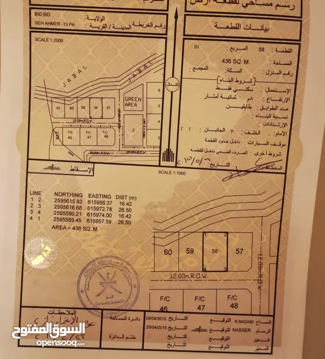 السيح الاحمر مربع 13 ارضين شبك موقع ممتاز