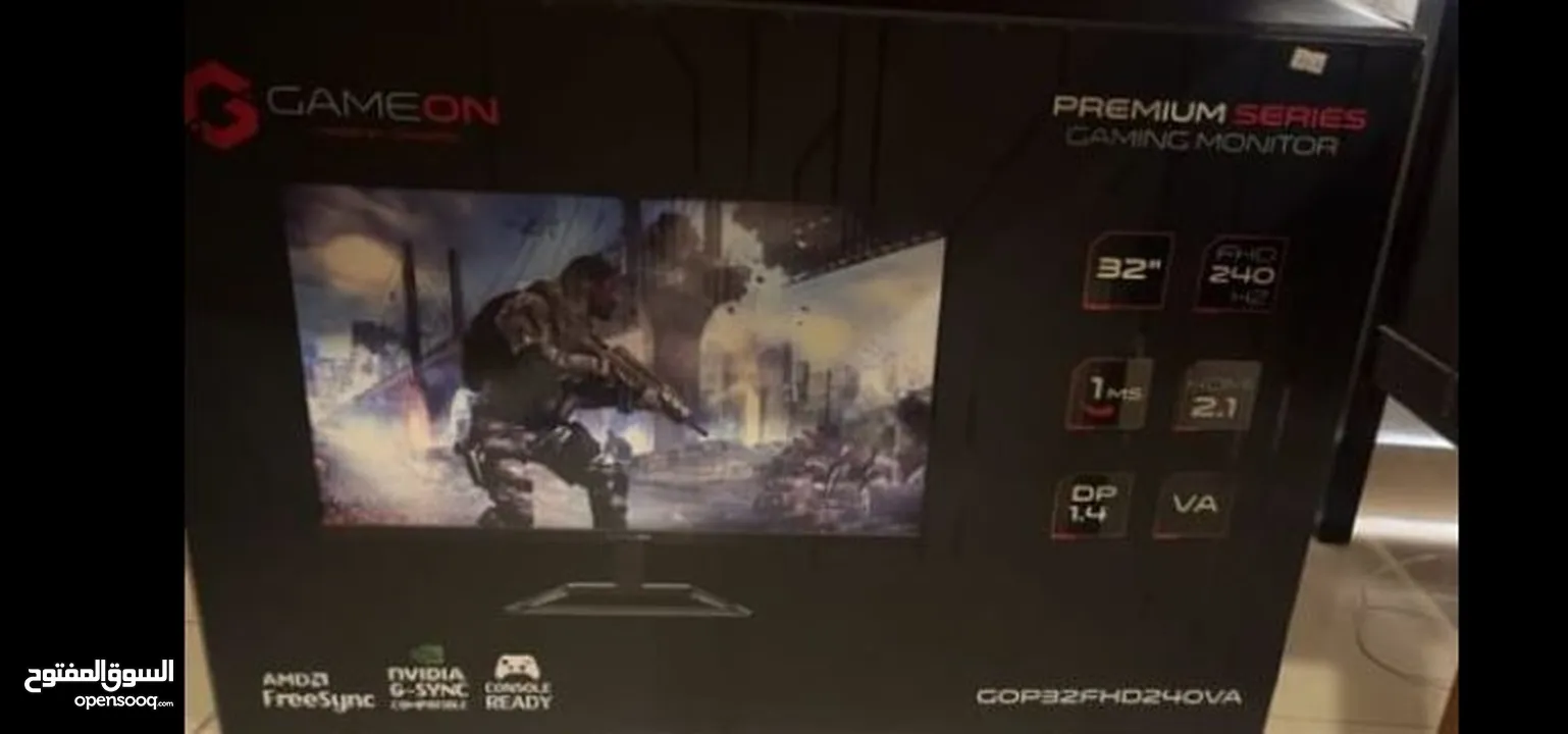 للبيع شاشه قيمينق game on 240Hz 1Ms