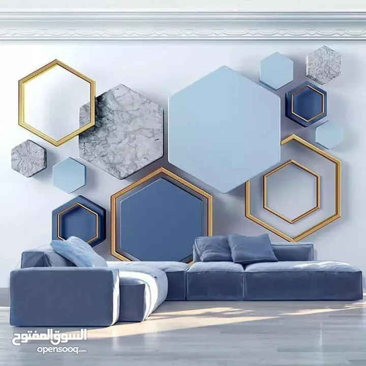 ورق حائط ثلاثي الأبعاد نسيج الماني