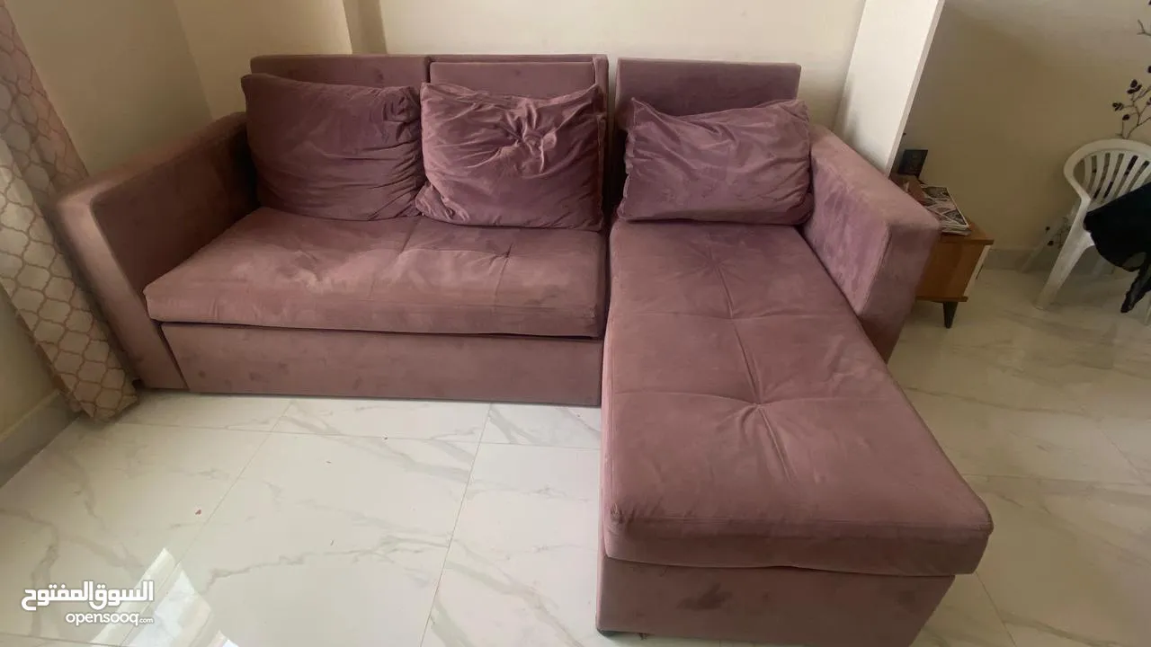 L shaped sofa cum bed