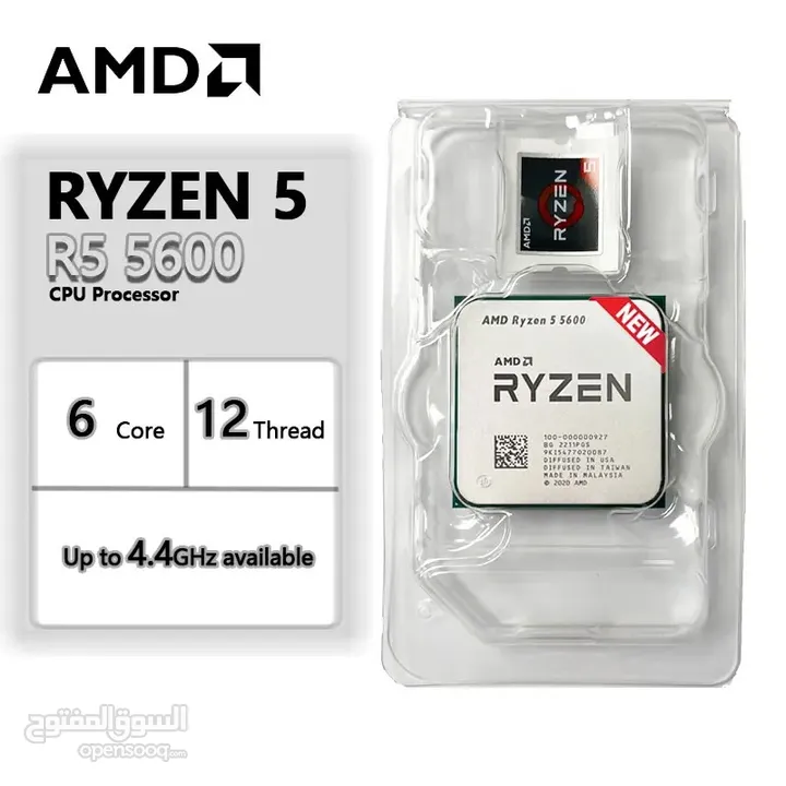 New AMD Ryzen 5 5600 R5 5600 3.5 GHz 6-Core 12-Thread CPU  7NM L3=32M