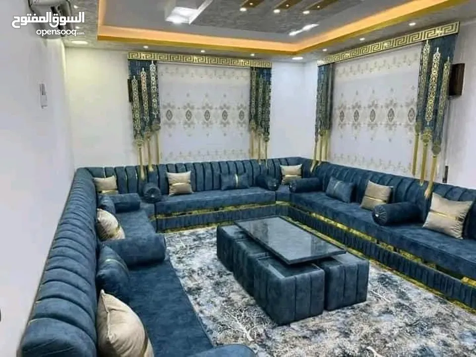 آحدث الموديلات على جلسات الخليجية 14 مقعد مع طقم طربيزاط ومراكي
