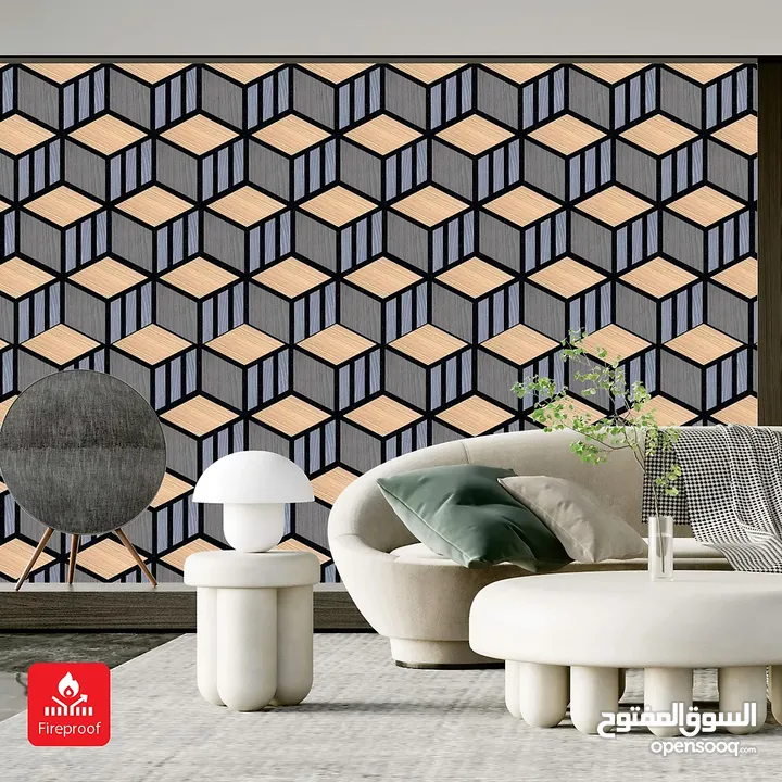 ديكور خشب خام 3D