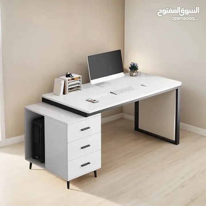 مكتب ابيض مع ادراج قابل للتمدد ha-32