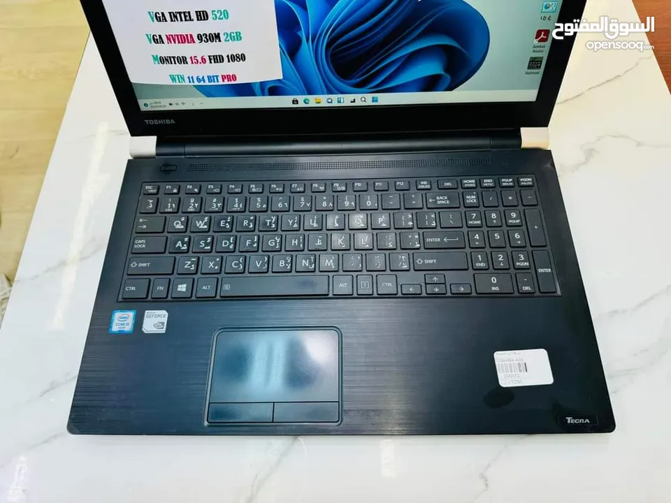 TOSHIBA A50 CORI5 الجيل السادس بكرت شاشة نفيديا RAM 8 GB DDR4 SSD 256 GB VGA NVIDIA 2 GB