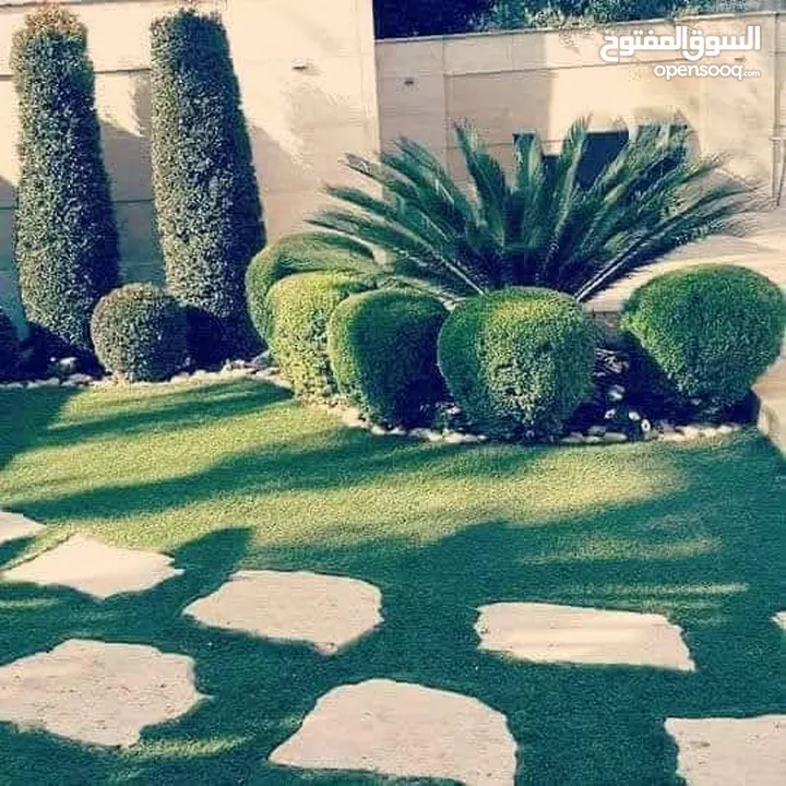 تنسيق الحدائق  نجيل بناء شلال نافورة باربكيو